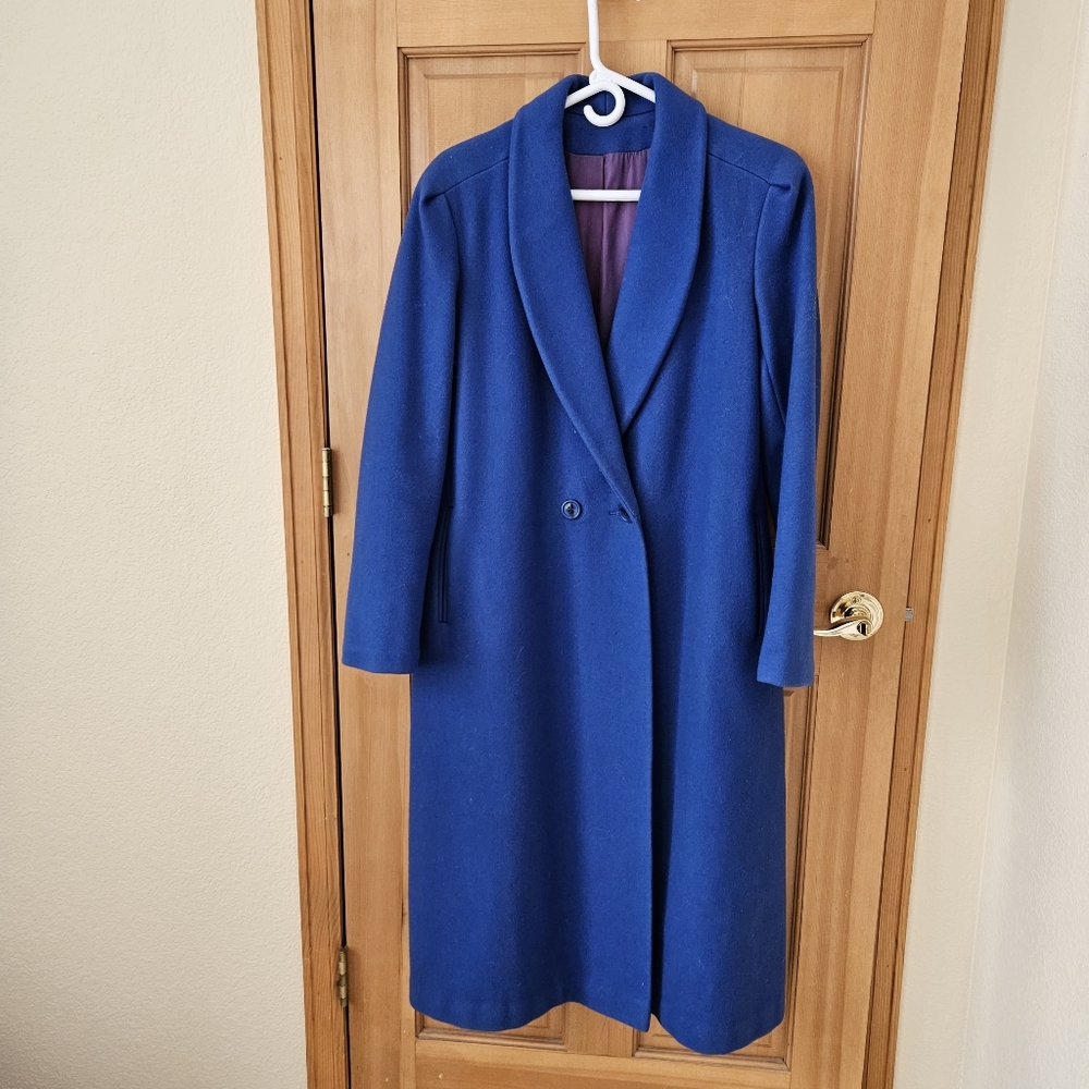 CP brand Size S Elegant Blue Women's Wool Coat